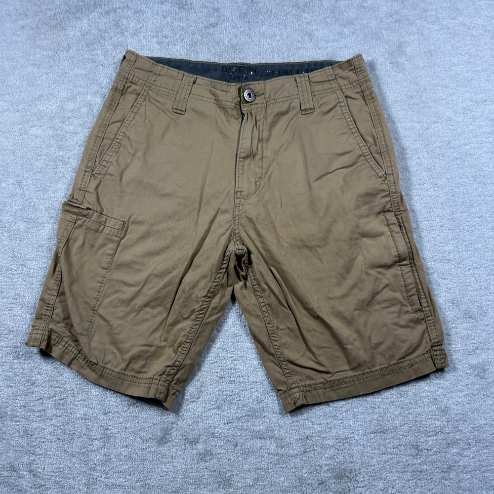 Denizen Levi's Utility Shorts Mens 30 Khaki Tan Cargo Flat Front Cotton Stretch